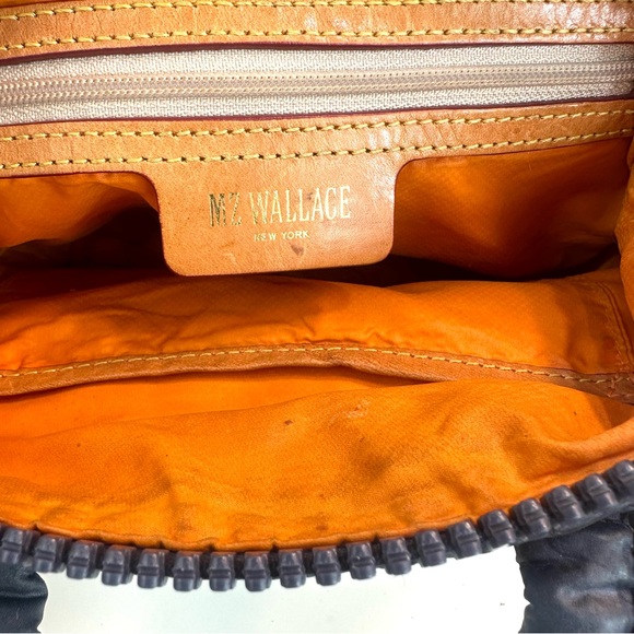 MZ WALLACE Women’s Micro Sutton Recycled Nylon Small Crossbody In Dark Blue Camo - Picture 11 of 13